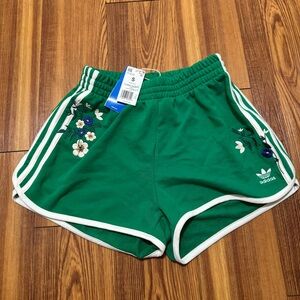 adidas Green High Waist Women's Shorts
